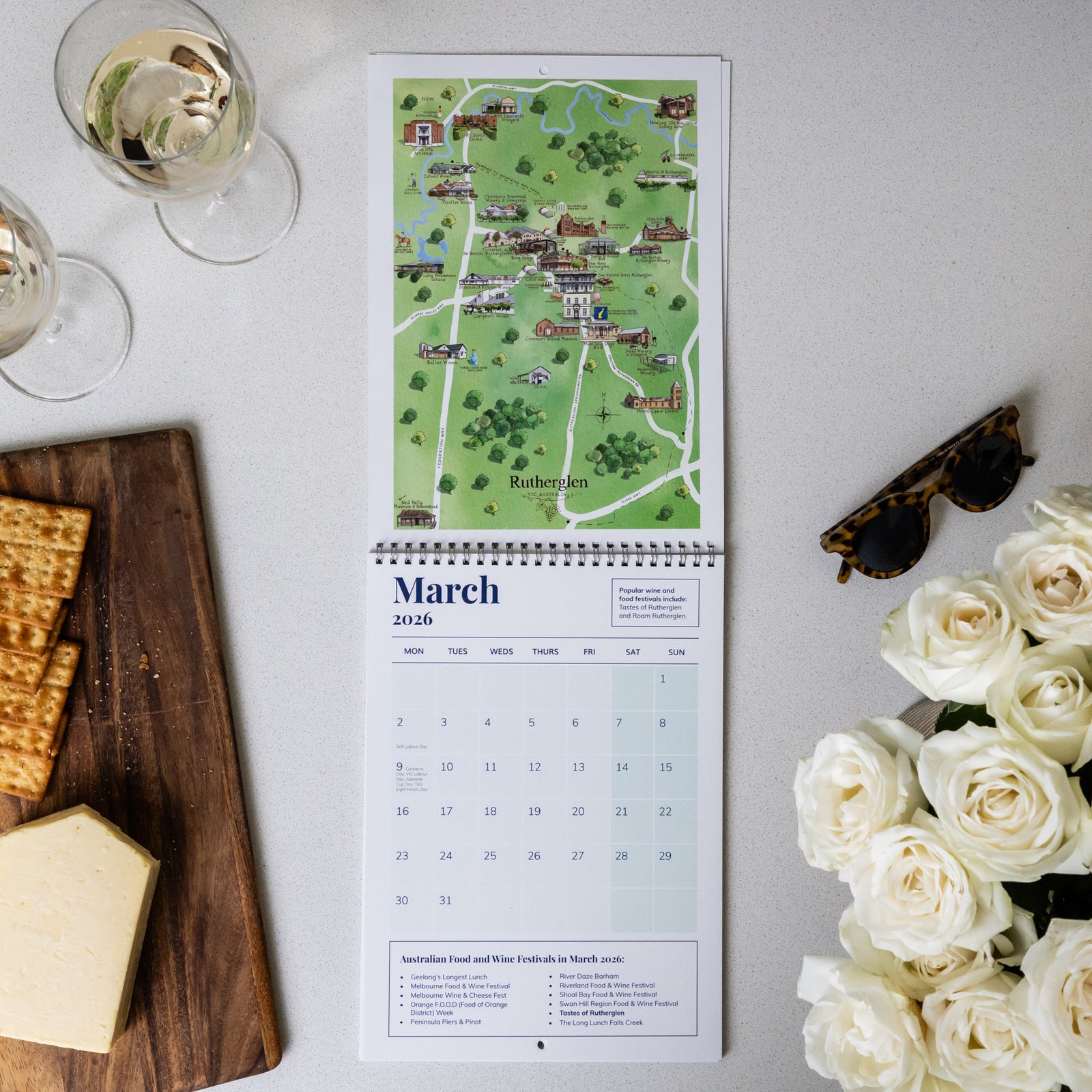 MARCH 2026 SHOWING RUTHERGLEN ON THE AUSTRALIAN FOOD AND WINE FESTIVALS CALENDAR