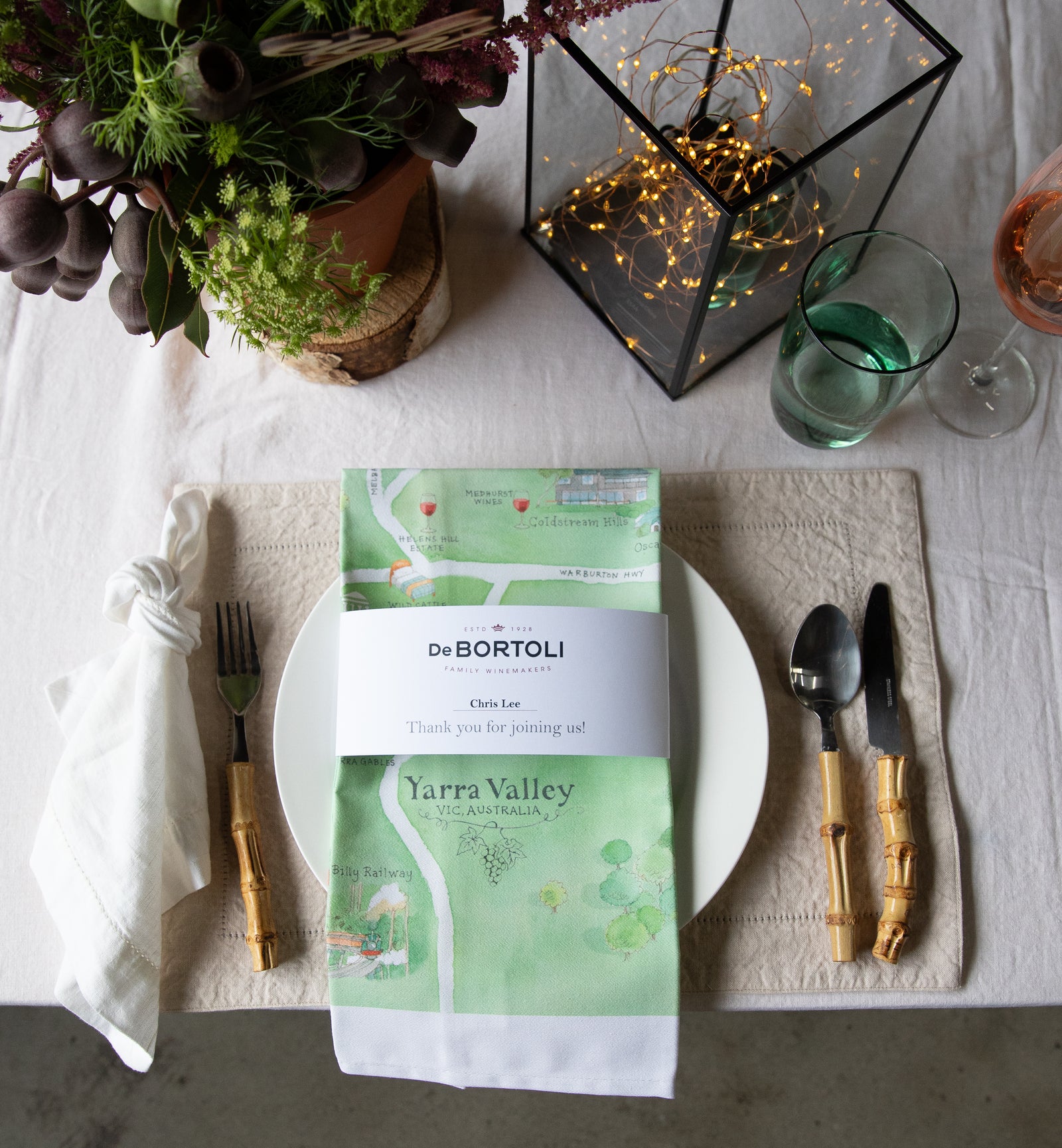 * Custom Logo Belly Band Tea Towel Set of 100