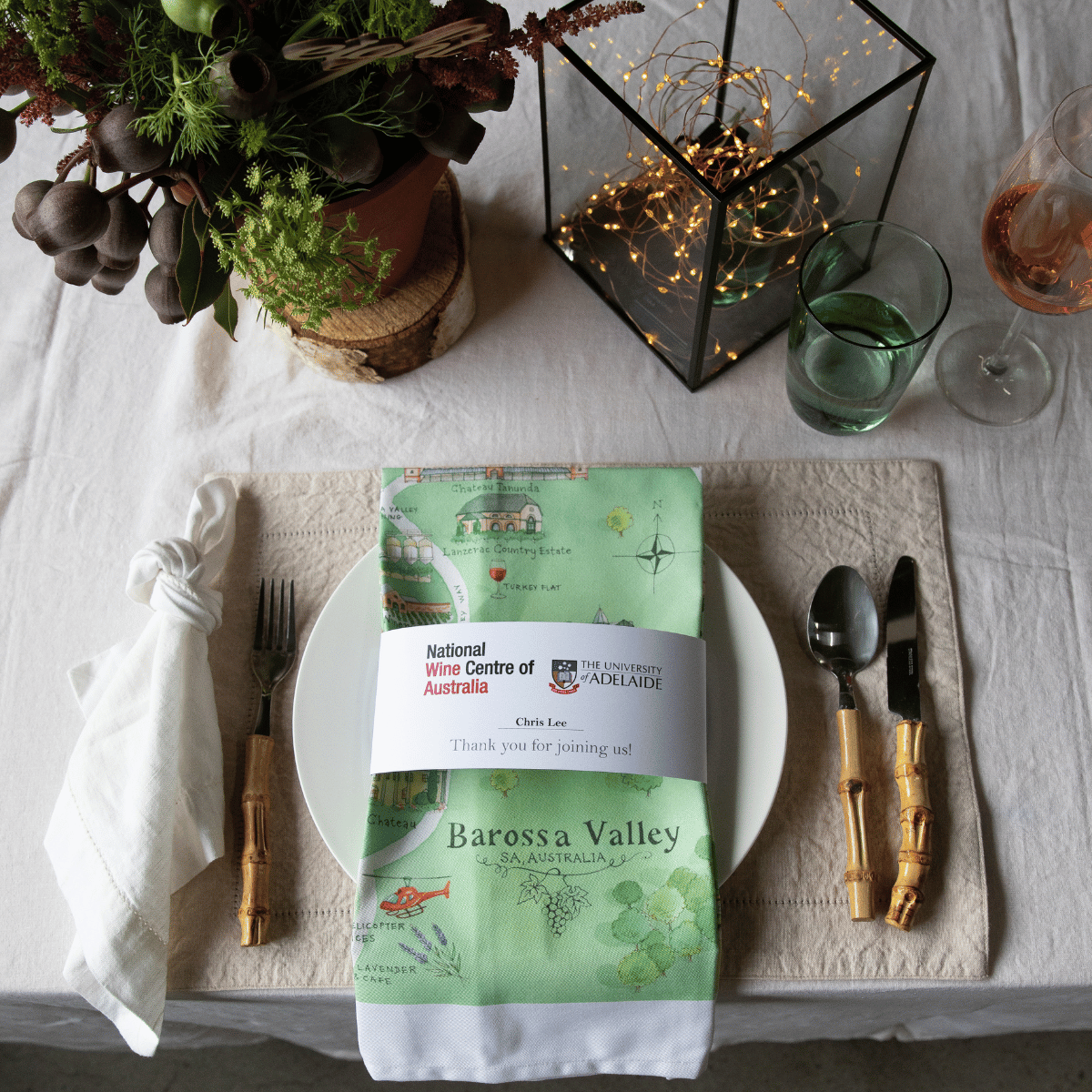 * Custom Logo Belly Band Tea Towel Set of 100