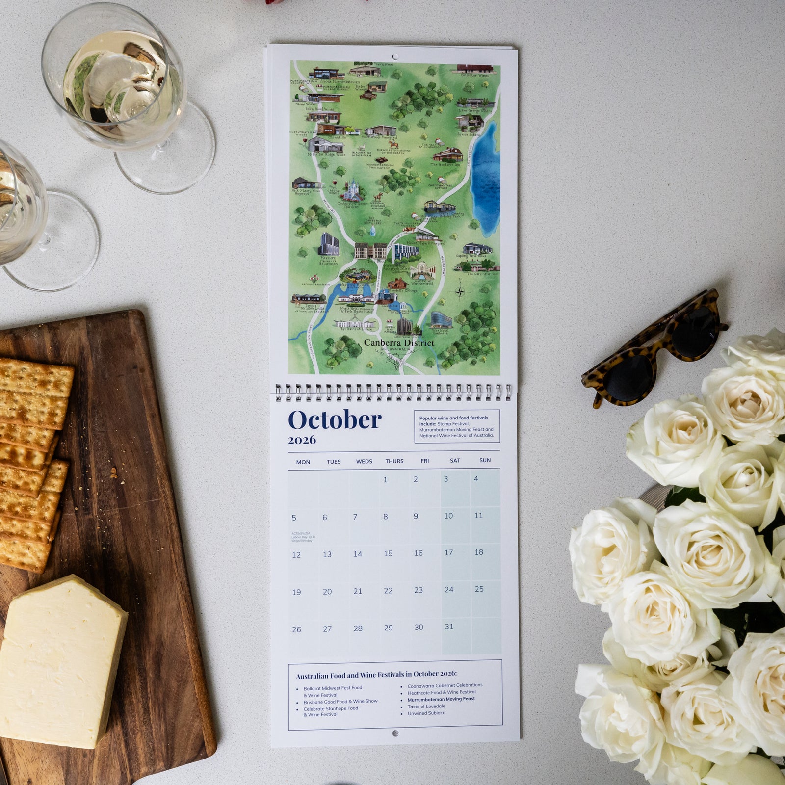 OCTOBER 2026 SHOWING CANBERRA DISTRICT ON THE AUSTRALIAN FOOD AND WINE FESTIVALS CALENDAR