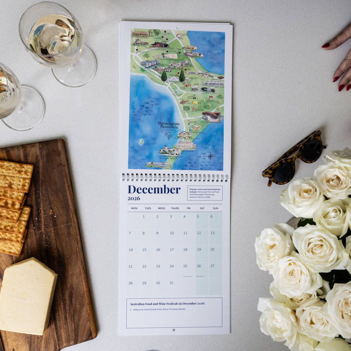 DECEMBER 2026 SHOWING MORNINGTON PENINSULA ON THE AUSTRALIAN FOOD AND WINE FESTIVALS CALENDAR