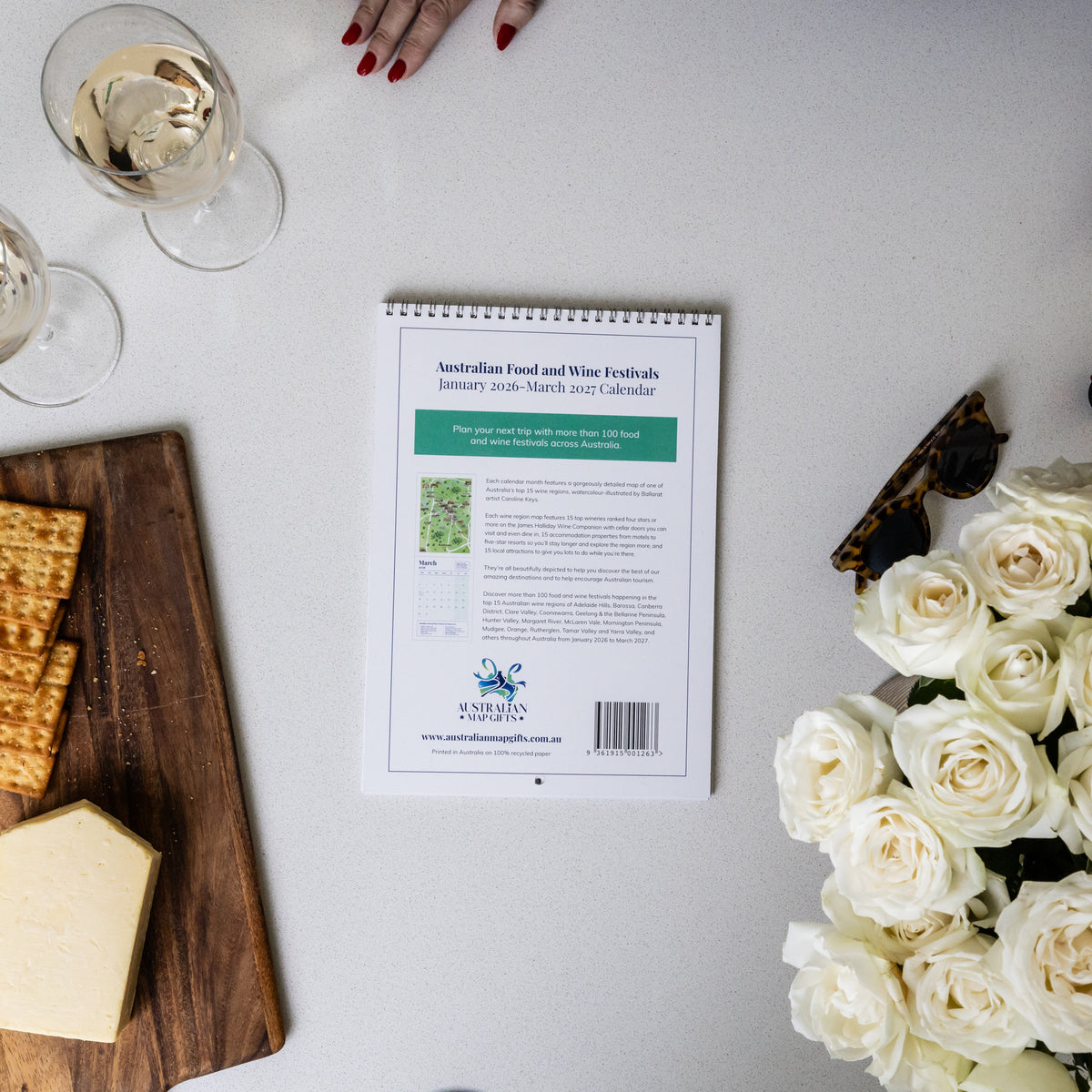 BACK COVER OF THE AUSTRALIAN FOOD AND WINE FESTIVALS CALENDAR