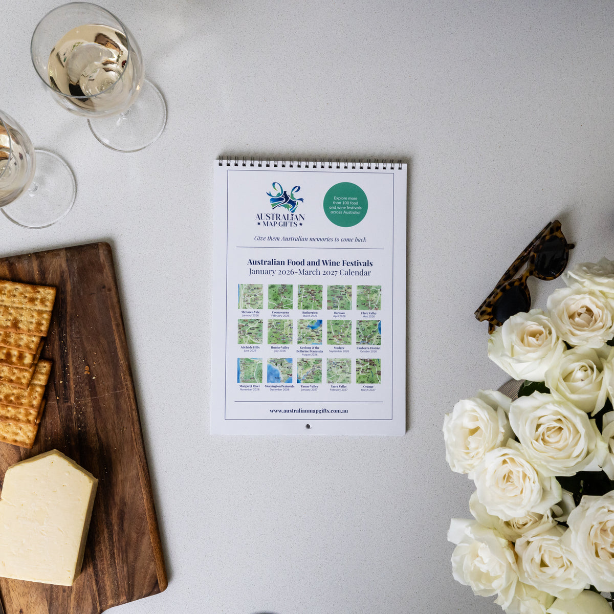 FRONT COVER OF THE AUSTRALIAN FOOD AND WINE FESTIVALS CALENDAR