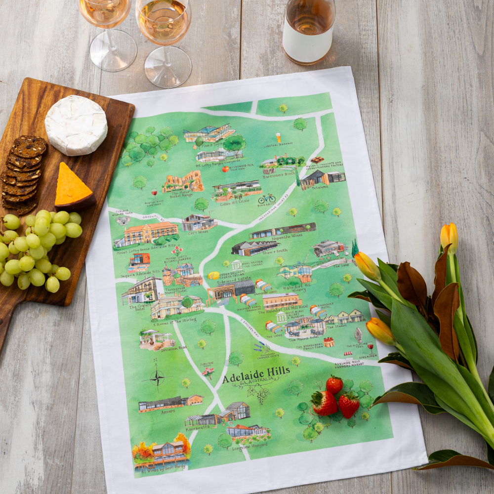 Adelaide Hills Wine Region Map Gifts Box Hamper