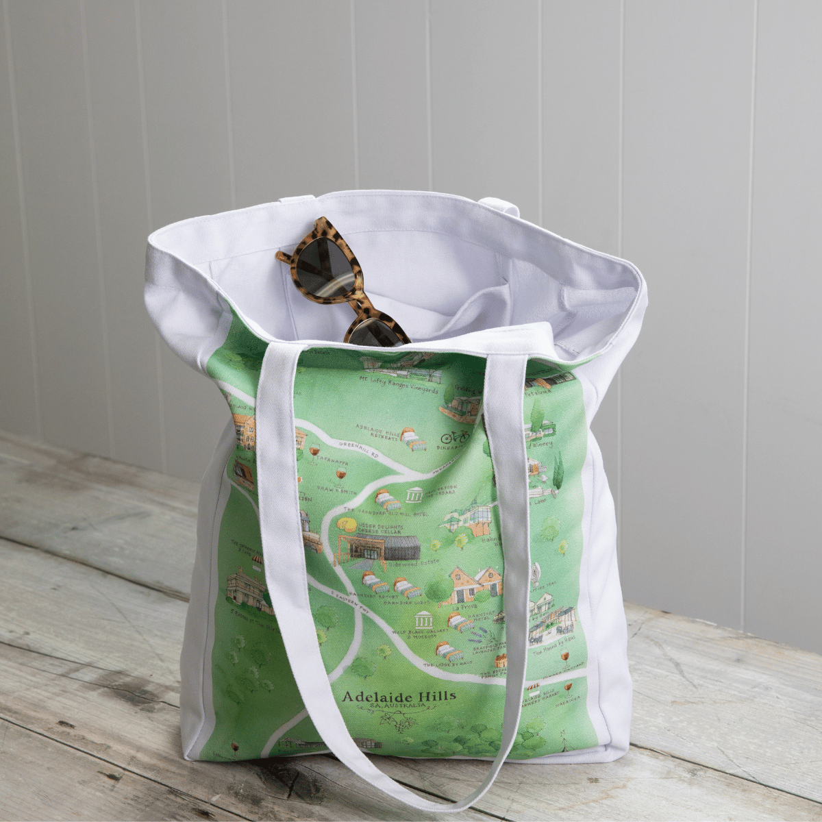 Tote Bag Adelaide Hills 3.0 Wine Region Map