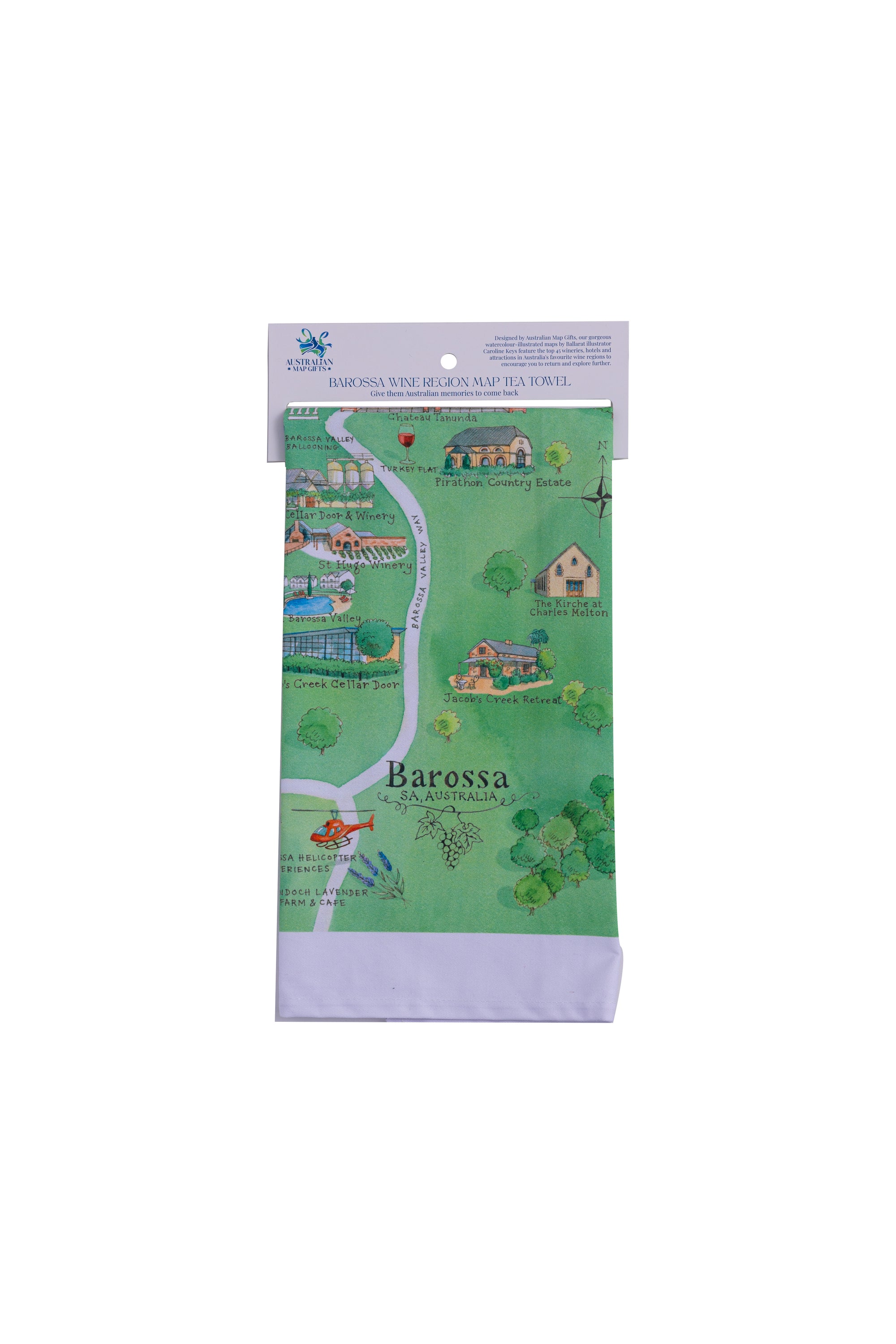 Barossa 2.0 Tea Towel Wine Region Map