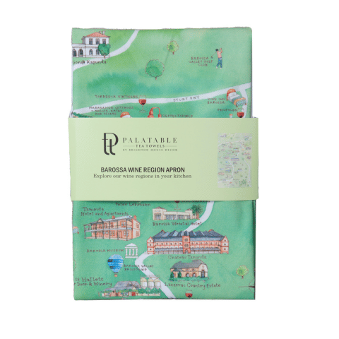 Barossa wine region map BBQ apron in packaging perfect Valentines Day gift