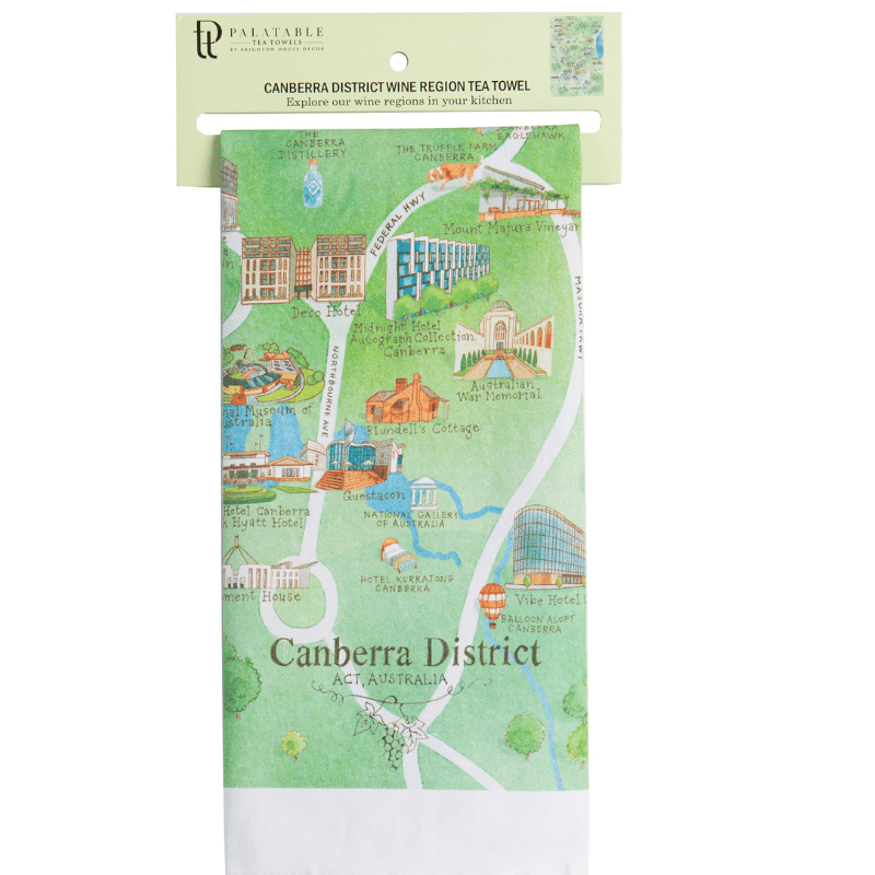 Canberra District wine region tea towel retail ready