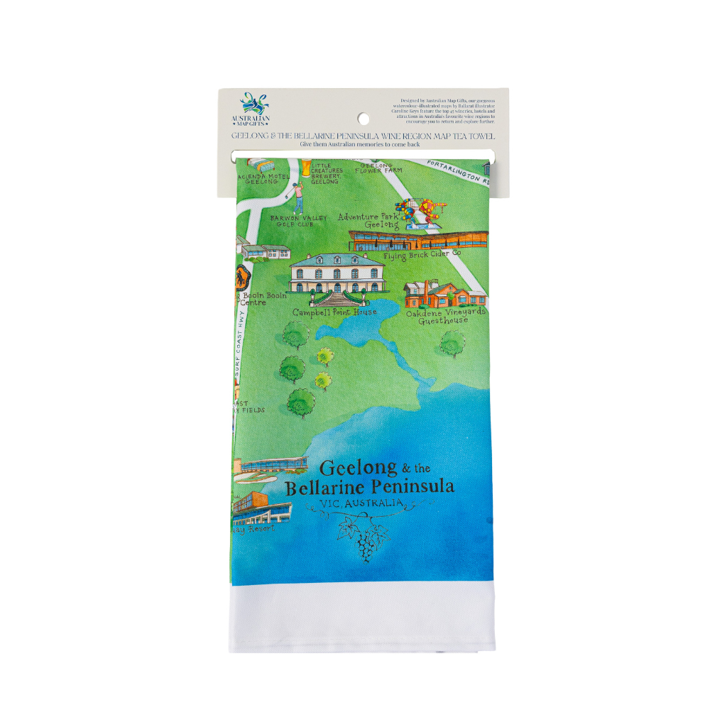 Geelong & the Bellarine Peninsula 2.0 tea towel on header tag