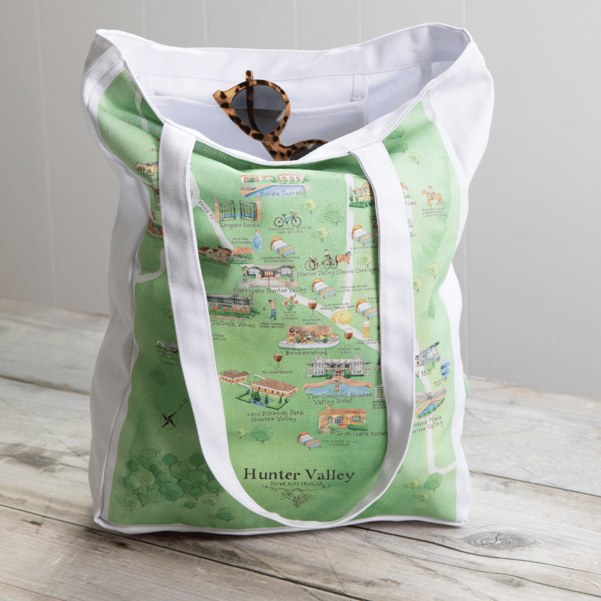Tote Bag Hunter Valley Wine Region Map 3.0
