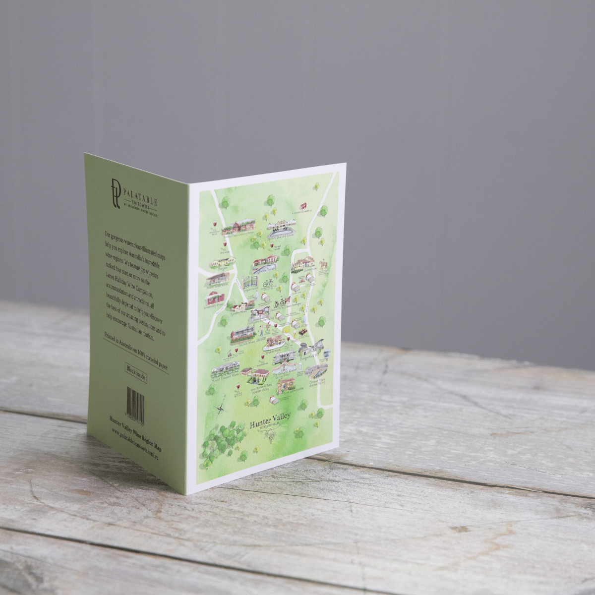The perfect blank inside greeting card for friends or family who live in the Hunter Valley