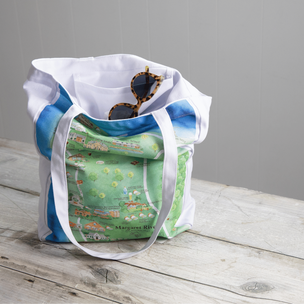 The perfect canvas tote bag for friends or family who live in or love the Margaret River WA