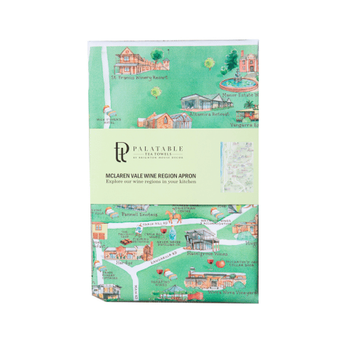 McLaren Vale wine region map BBQ apron in packaging perfect Valentines Day gift