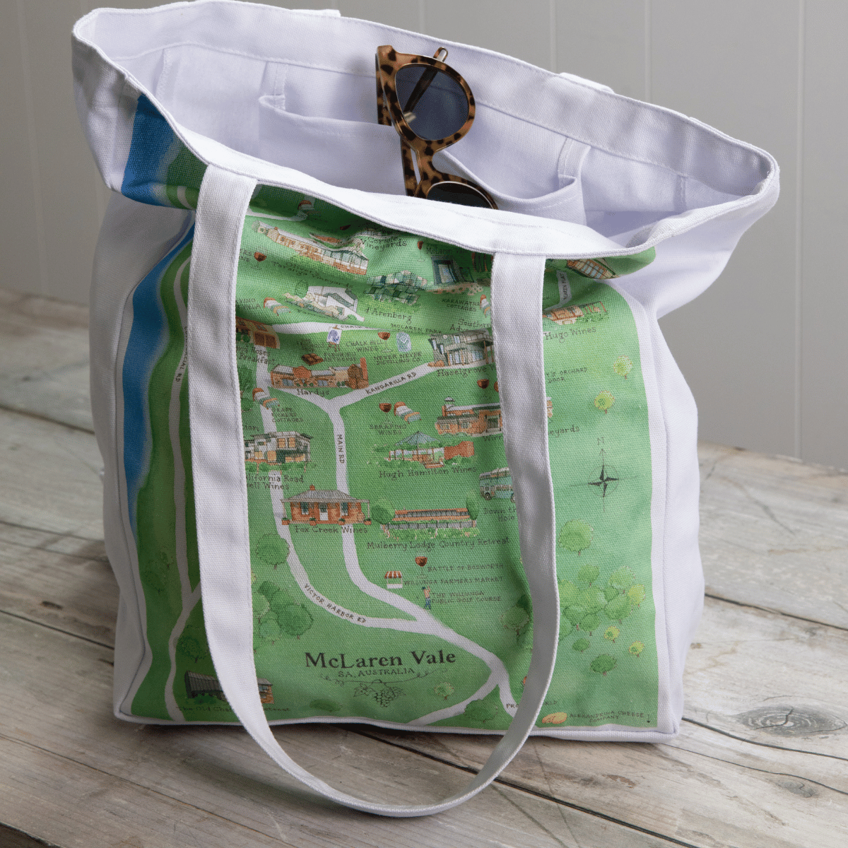 McLaren Vale Tote Bag Wine Region Map