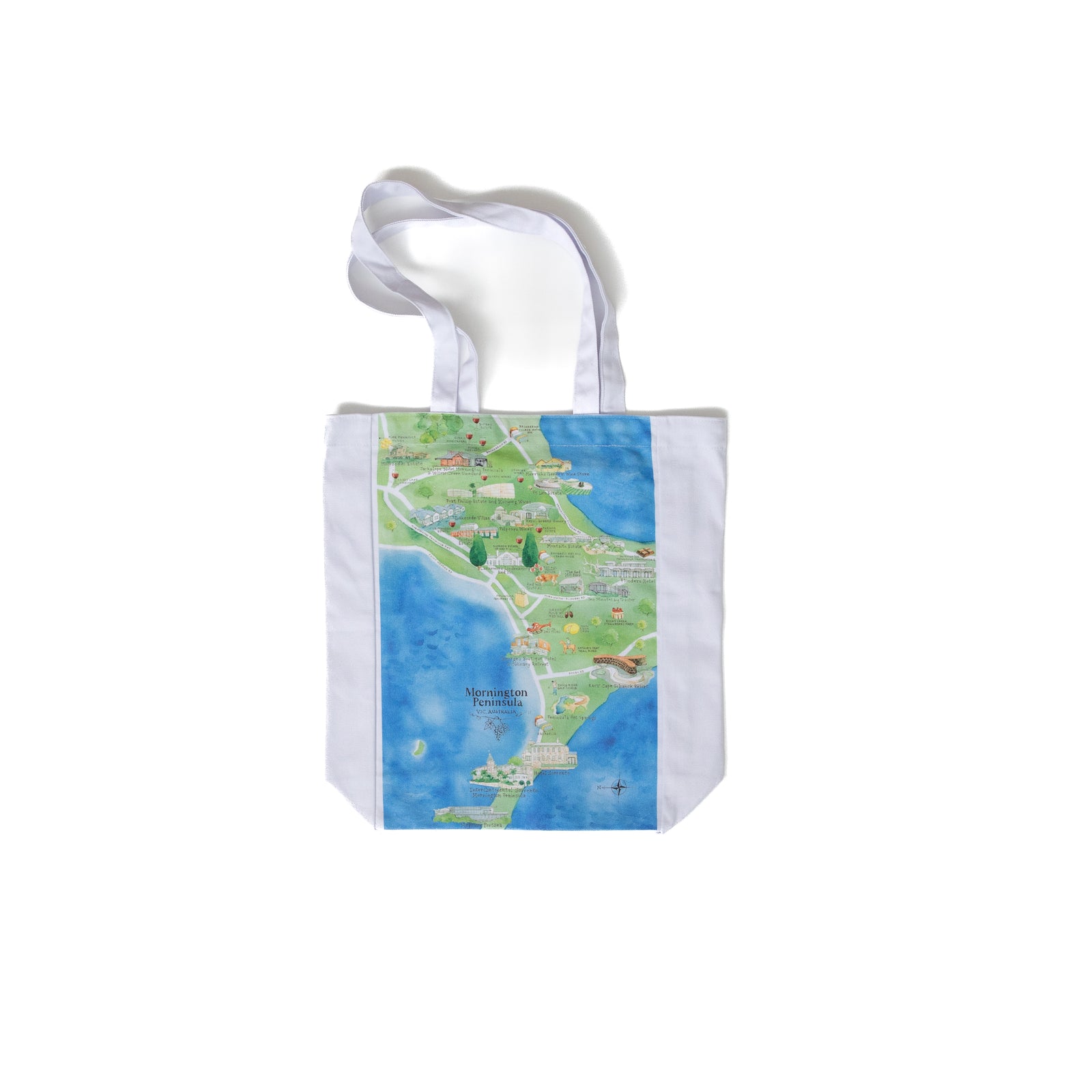 Mornington_Peninsula_wine_region_map_canvas_tote_bag_flat-lay