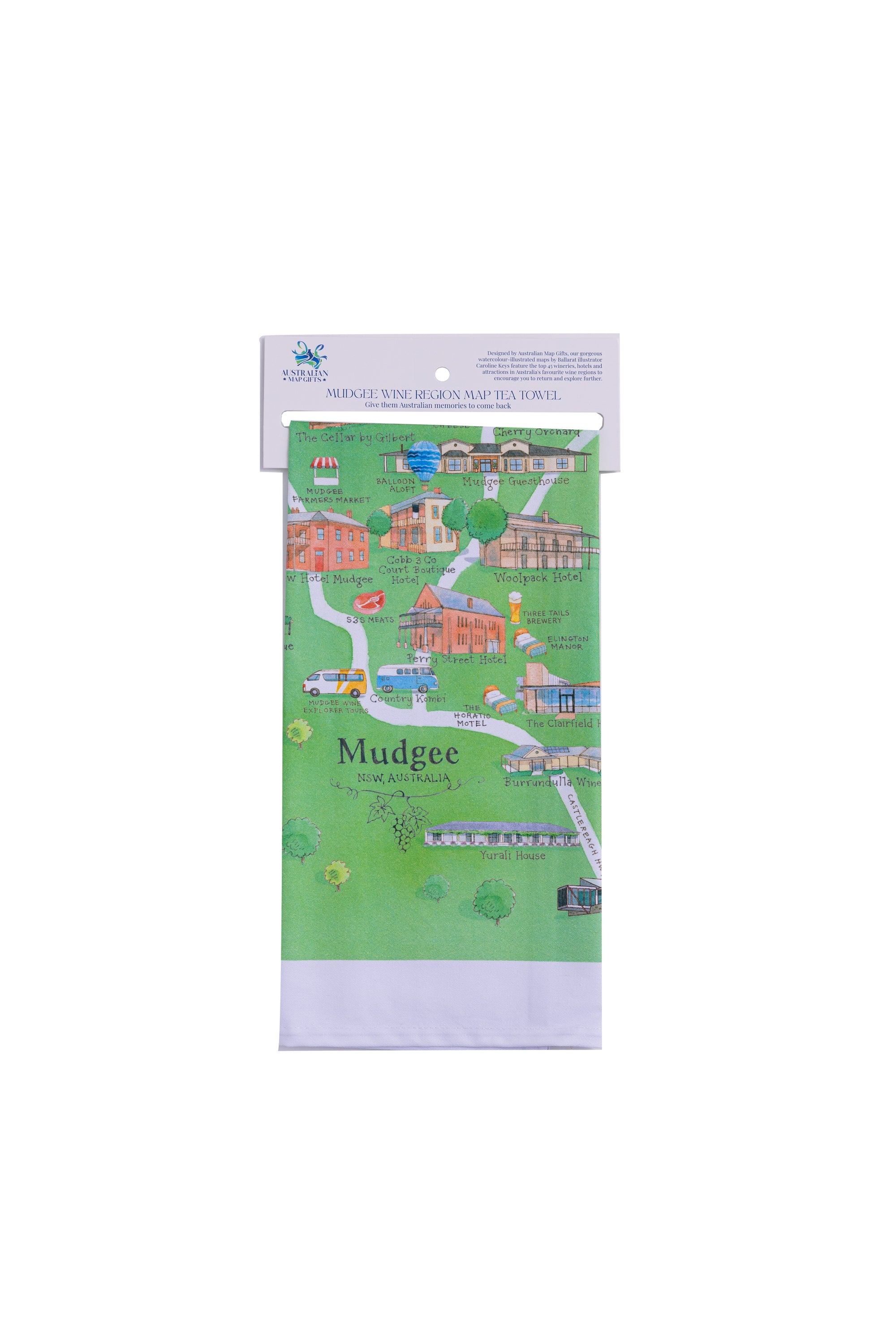 Mudgee 3.0 Tea Towel Wine Region Map