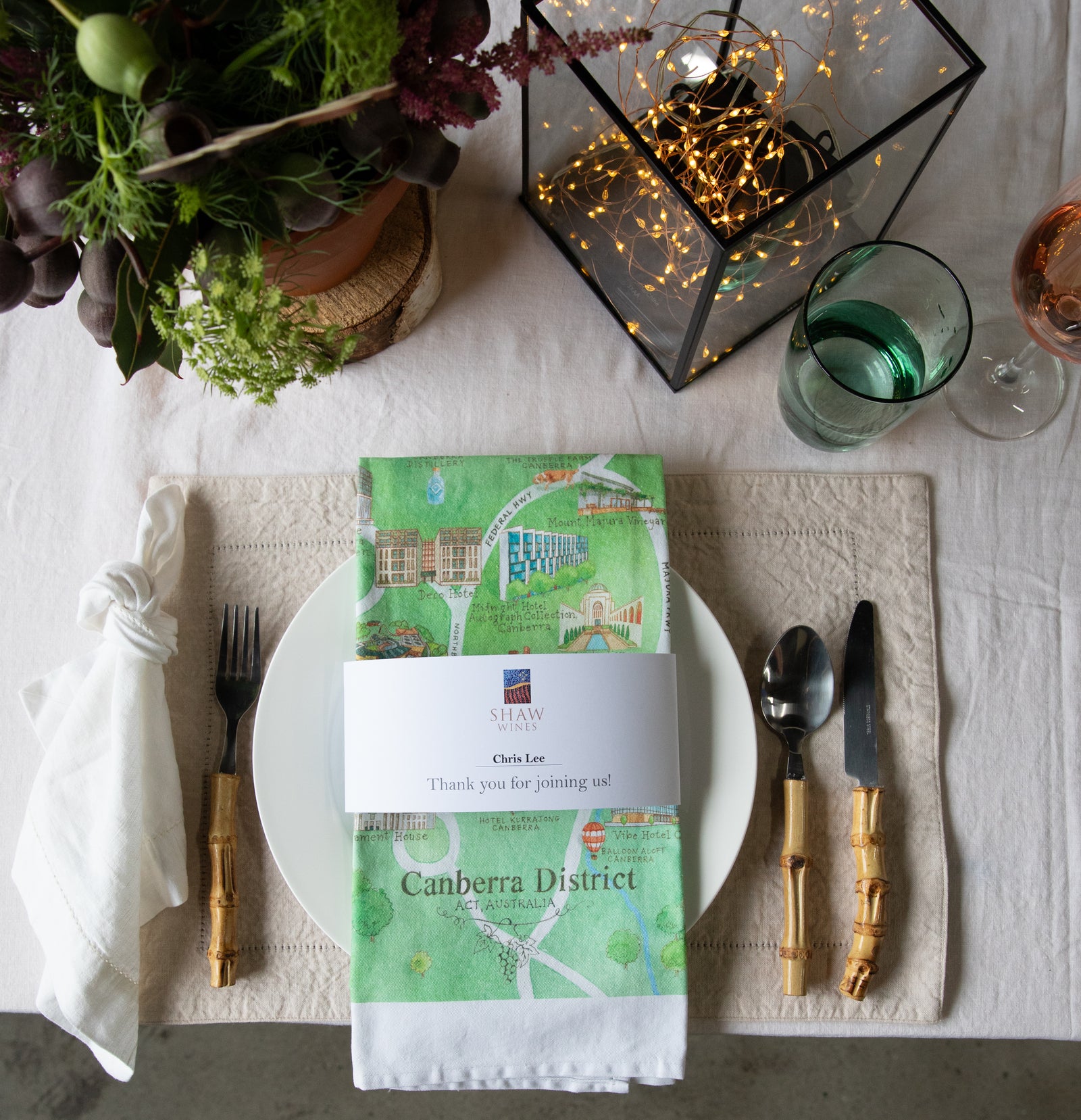 * Custom Logo Belly Band Tea Towel Set of 100