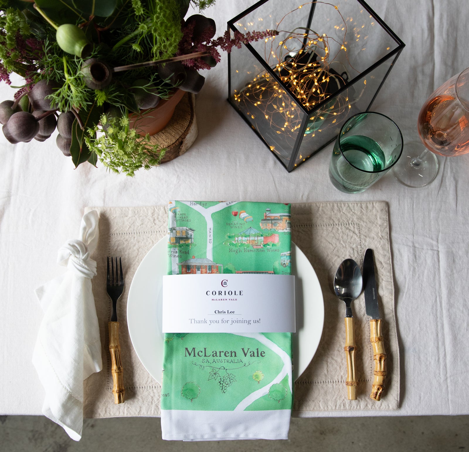 * Custom Logo Belly Band Tea Towel Set of 100