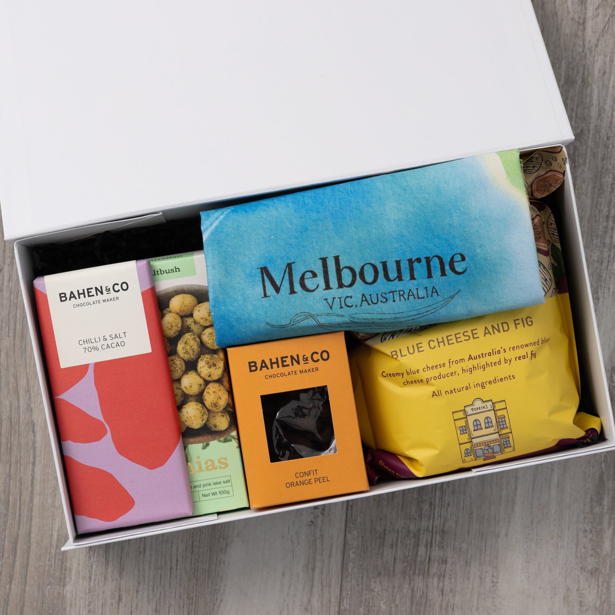 Melbourne Tea Towel Tourist Attractions Map Gift Hamper